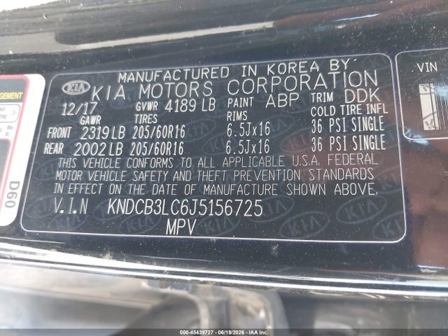 Aukcja sprzedaży 2018 Kia Niro Lx, vin: KNDCB3LC6J5156725, numer aukcji: 45439727