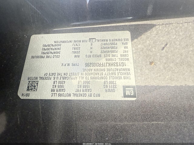 Продаж на аукціоні авто 2015 Cadillac Escalade Esv Luxury, vin: 1GYS3HKJ7FR305286, номер лоту: 45439817