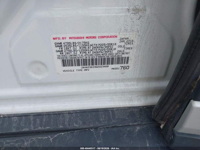 Mitsubishi Outlander Se 2016 JA4AZ3A33GZ023468 Image 9