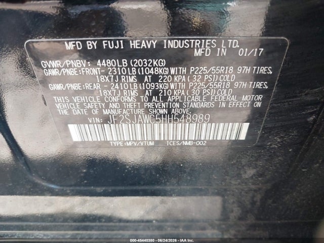 Subaru Forester 2.5i Touring 2017 JF2SJAWC5HH548989 Image 9