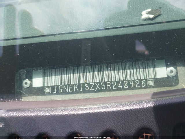 Aukcja sprzedaży 2003 Chevrolet Tahoe Z71, vin: 1GNEK13ZX3R248926, numer aukcji: 45440436