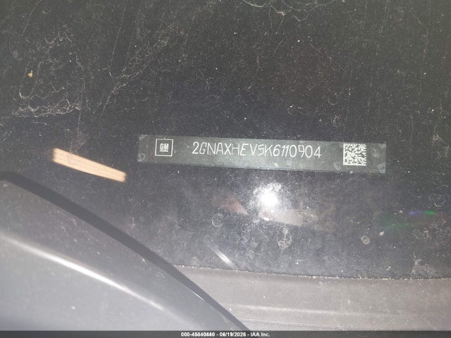 Aukcja sprzedaży 2019 Chevrolet Equinox Ls, vin: 2GNAXHEV5K6110904, numer aukcji: 45440440