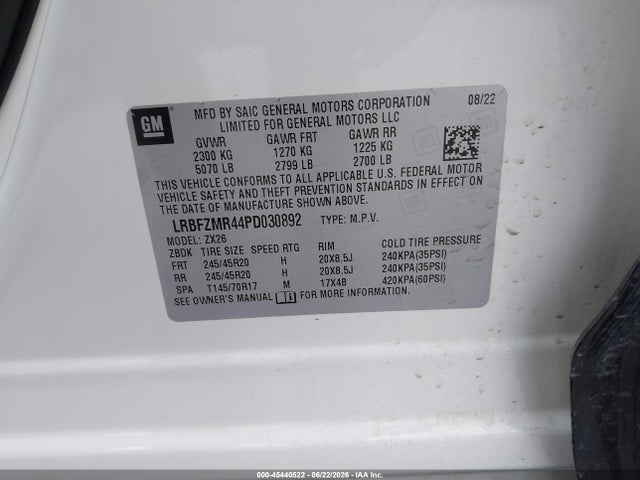 Aukcja sprzedaży 2023 Buick Envision Preferred Awd, vin: LRBFZMR44PD030892, numer aukcji: 45440522