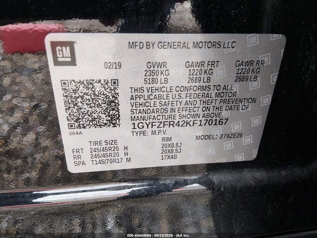 Продаж на аукціоні авто 2019 Cadillac Xt4 Awd Sport, vin: 1GYFZFR42KF170167, номер лоту: 45440694