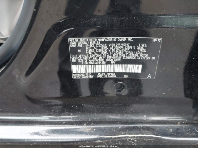 Продаж на аукціоні авто 2012 Toyota Rav4, vin: 2T3BF4DV5CW244389, номер лоту: 45440711