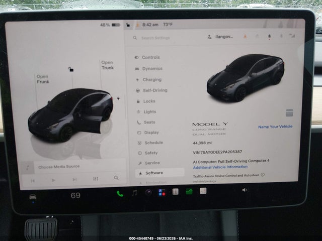 7SAYGDEE2PA205387 Tesla Model Y Awd/long Range Dual Motor All-wheel Drive