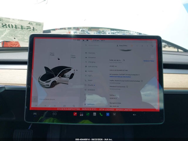 2021 Tesla Model 3 Standard Range Plus Rear-wheel Drive მანქანა იყიდება აუქციონზე, vin: 5YJ3E1EA4MF027196, აუქციონის ნომერი: 45440814
