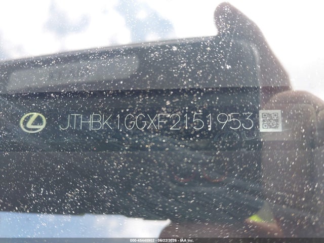 45440902 :رقم المزاد ، JTHBK1GGXF2151953 vin ، 2015 Lexus Es 350 مزاد بيع