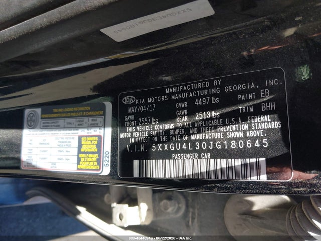 KIA OPTIMA EX 2018 5XXGU4L30JG180645 Image 9