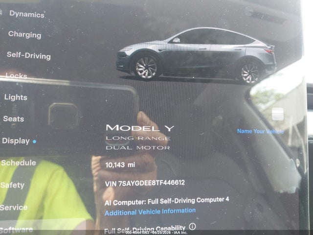 Продажа на аукционе авто 2026 Tesla Model Y All-wheel Drive/long Range Launch Series/premium All-wheel Drive, vin: 7SAYGDEE8TF446612, номер лота: 45441063