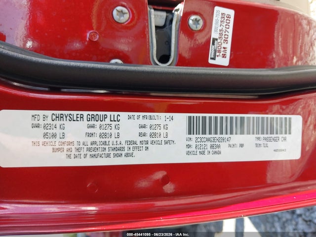 Продаж на аукціоні авто 2014 Chrysler 300, vin: 2C3CCAAG3EH220147, номер лоту: 45441095
