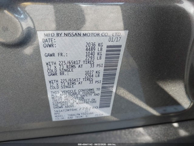 Nissan ROGUE S 2017 5N1AT2MT6HC776280 Image 9