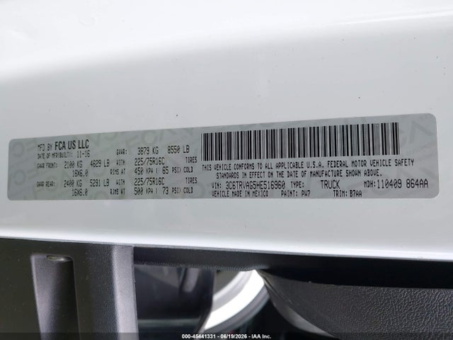 Продаж на аукціоні авто 2017 Ram Promaster 1500 Low Roof 136 Wb, vin: 3C6TRVAG5HE516960, номер лоту: 45441331