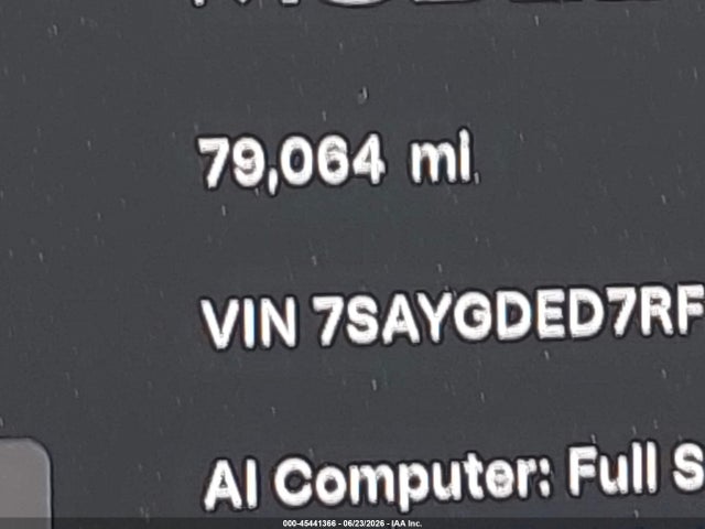 Продажа на аукционе авто 2024 Tesla Model Y Long Range Single Motor Rear-wheel Drive/rwd, vin: 7SAYGDED7RF055032, номер лота: 45441366