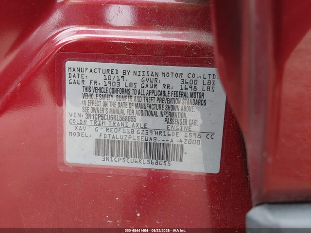 Nissan KICKS SR 2019 3N1CP5CU6KL568055 Image 9
