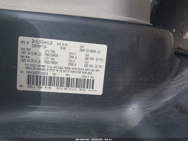 Aukcja sprzedaży 2007 Chrysler Aspen Limited, vin: 1A8HX58267F506918, numer aukcji: 45441457