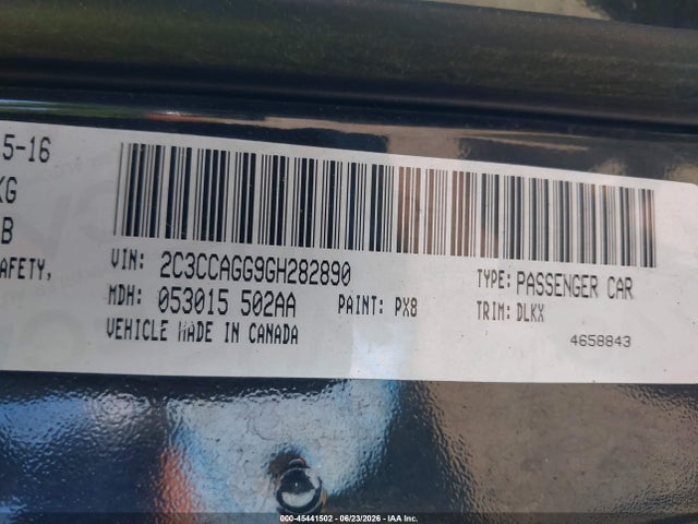 Aukcja sprzedaży 2016 Chrysler 300, vin: 2C3CCAGG9GH282890, numer aukcji: 45441502