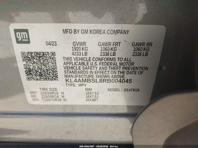 Aukcja sprzedaży 2024 Buick Encore Gx Preferred Fwd, vin: KL4AMBSL8RB004045, numer aukcji: 45441657