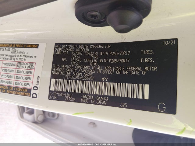 Toyota 4runner Sr5 Premium 2022 JTEFU5JR1N5256940 Image 9