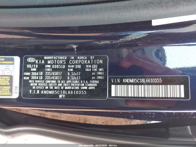 KIA SEDONA LX 2020 KNDMB5C18L6610355 Image 9