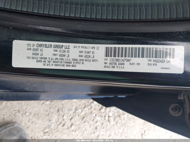 Продаж на аукціоні авто 2012 Chrysler 200 Touring, vin: 1C3CCBBB1CN275807, номер лоту: 45441928