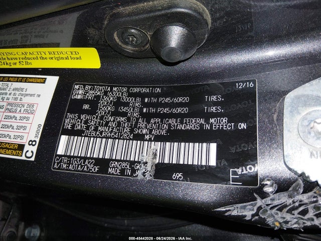 Toyota 4runner Limited 2017 JTEBU5JR9H5412824 Image 9