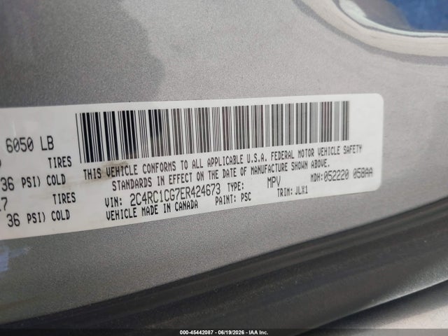 Продажа на аукционе авто 2014 Chrysler Town & Country Touring-l 30th Anniversary, vin: 2C4RC1CG7ER424673, номер лота: 45442087