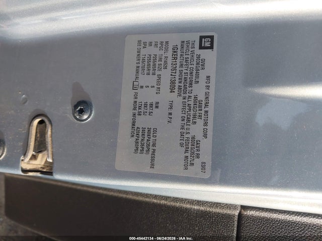 Aukcja sprzedaży 2007 Gmc Acadia Sle-1, vin: 1GKER13767J138094, numer aukcji: 45442134