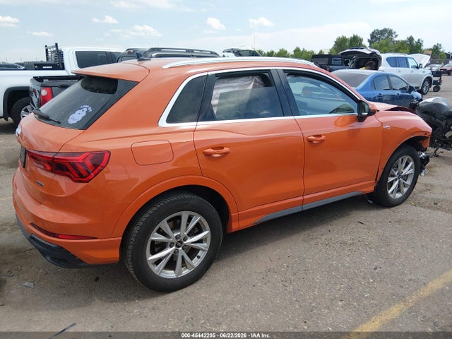 Продажа на аукционе авто 2022 Audi Q3 Premium 45 Tfsi S Line Quattro Tiptronic, vin: WA1DECF36N1149871, номер лота: 45442205
