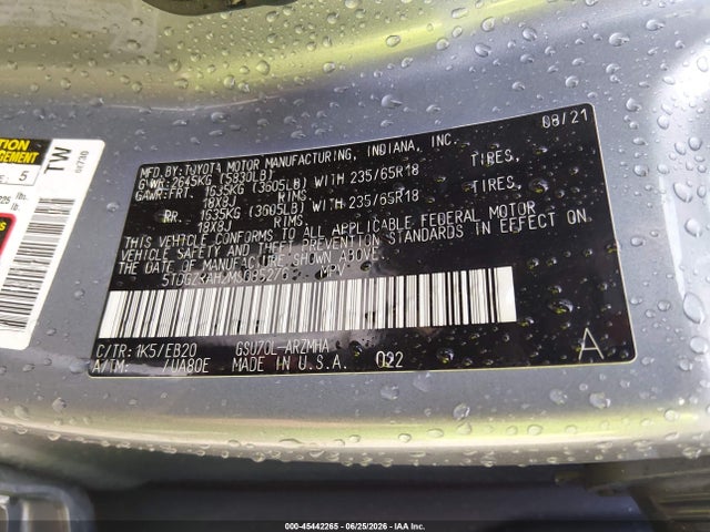 Toyota Highlander Xle 2021 5TDGZRAH2MS085276 Image 9