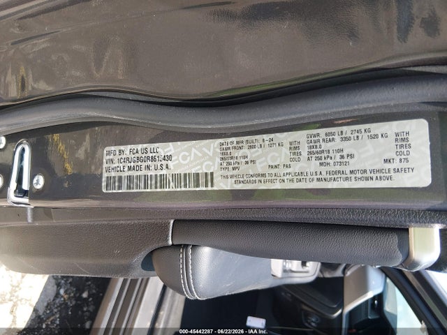 Aukcja sprzedaży 2024 Jeep Grand Cherokee Limited 4x2, vin: 1C4RJGBG0R8615430, numer aukcji: 45442287