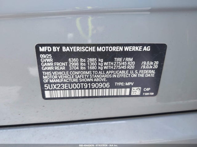 5UX23EU00T9190906 BMW X5 Xdrive40i