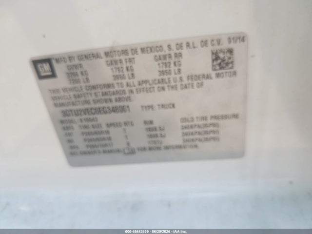 GMC Sierra 1500 Slt 2014 3GTU2VEC6EG348061 Image 9