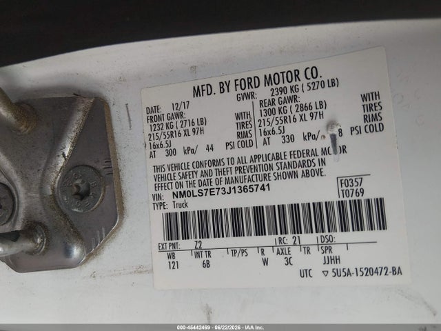Aukcja sprzedaży 2018 Ford Transit Connect Xl, vin: NM0LS7E73J1365741, numer aukcji: 45442469