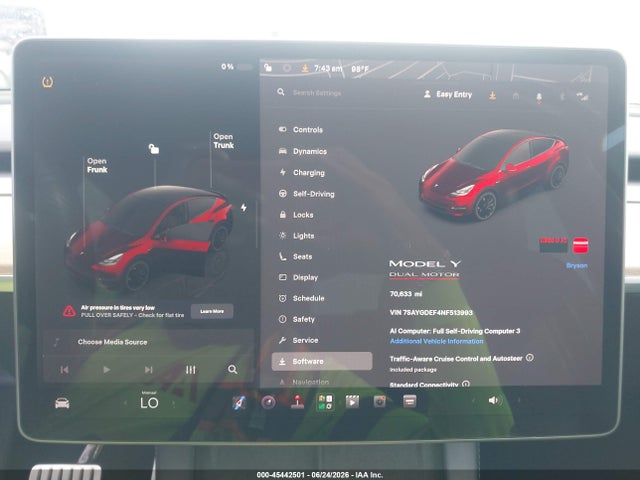 Продажа на аукционе авто 2022 Tesla Model Y Performance Dual Motor All-wheel Drive, vin: 7SAYGDEF4NF513993, номер лота: 45442501