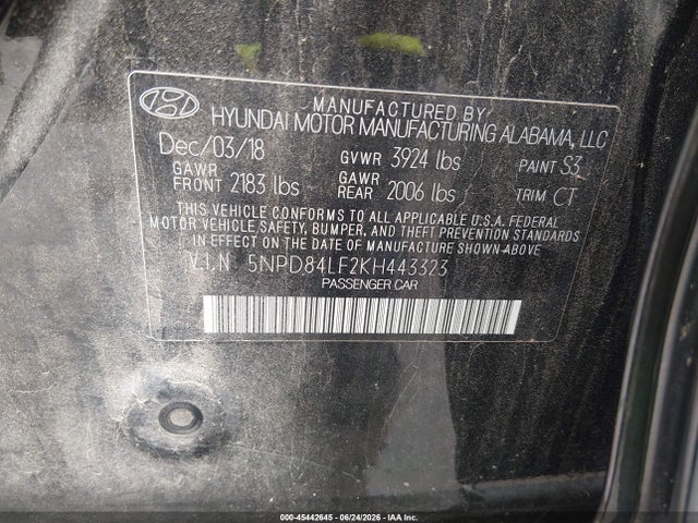 Hyundai ELANTRA SEL 2019 5NPD84LF2KH443323 Image 9
