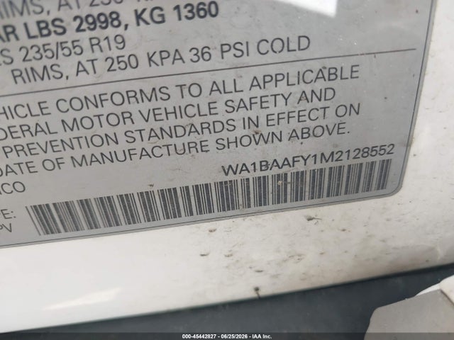 Продажа на аукционе авто 2021 Audi Q5 Premium Plus 45 Tfsi Quattro S Tronic, vin: WA1BAAFY1M2128552, номер лота: 45442827