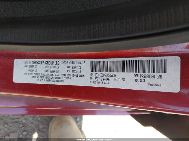 45442936 :رقم المزاد ، 1C3CCBCG5DN523830 vin ، 2013 Chrysler 200 Limited مزاد بيع