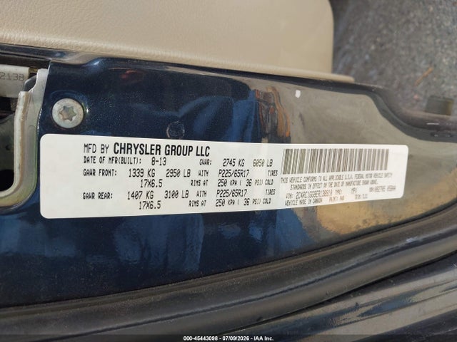 Aukcja sprzedaży 2014 Chrysler Town & Country Limited, vin: 2C4RC1GG8ER138910, numer aukcji: 45443098