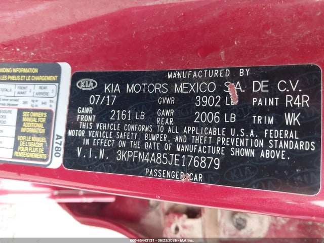 Продаж на аукціоні авто 2018 Kia Forte Ex, vin: 3KPFN4A85JE176879, номер лоту: 45443131