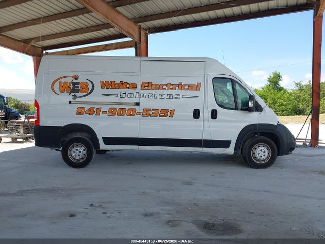 2021 Ram Promaster 2500 High Roof 159 Wb მანქანა იყიდება აუქციონზე, vin: 3C6LRVDG3ME525811, აუქციონის ნომერი: 45443158