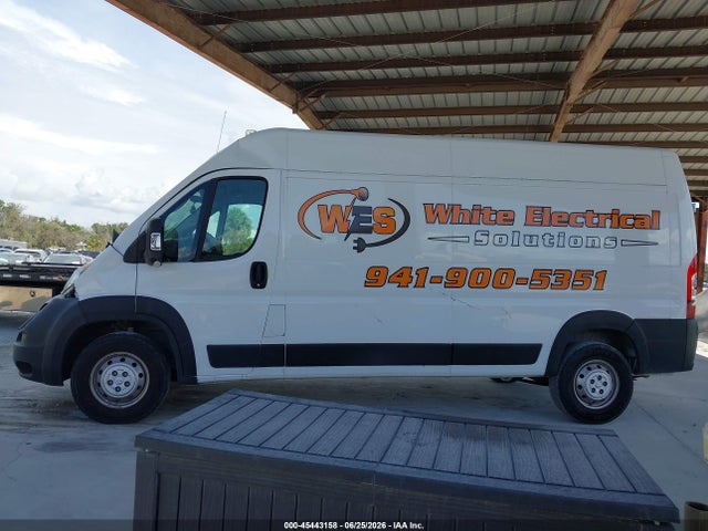 2021 Ram Promaster 2500 High Roof 159 Wb მანქანა იყიდება აუქციონზე, vin: 3C6LRVDG3ME525811, აუქციონის ნომერი: 45443158