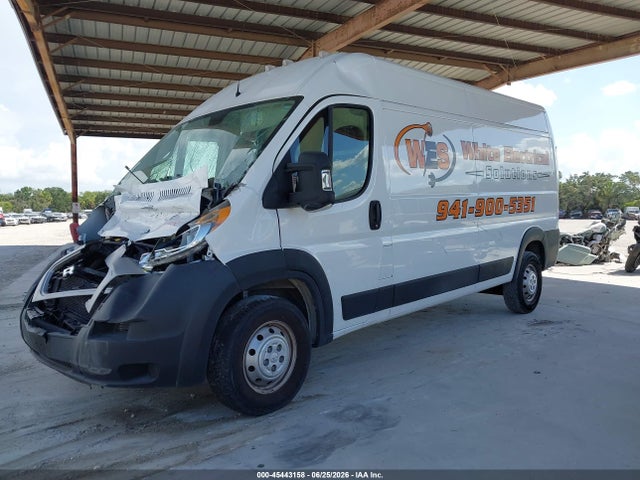 2021 Ram Promaster 2500 High Roof 159 Wb მანქანა იყიდება აუქციონზე, vin: 3C6LRVDG3ME525811, აუქციონის ნომერი: 45443158
