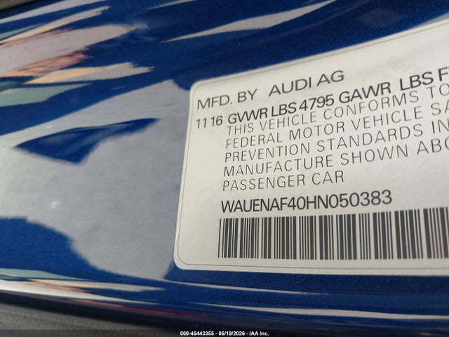 Audi A4 Premium Plus 2017 WAUENAF40HN050383 Image 9