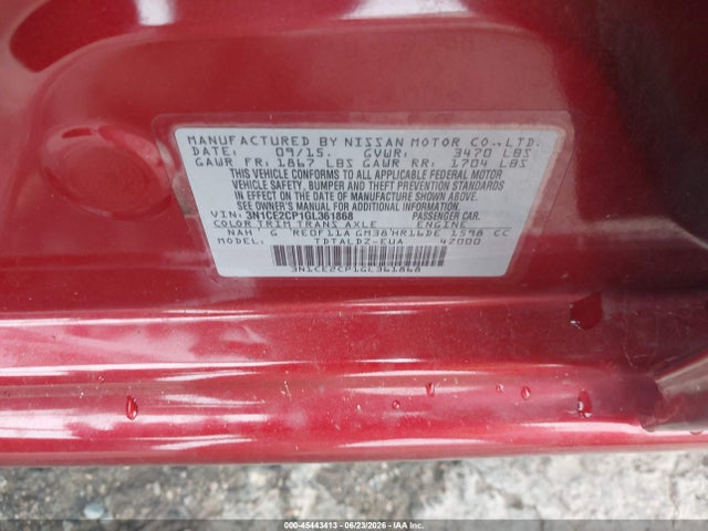 Nissan Versa Note S (sr)/s Plus/sl/sr/sv 2016 3N1CE2CP1GL361868 Image 9