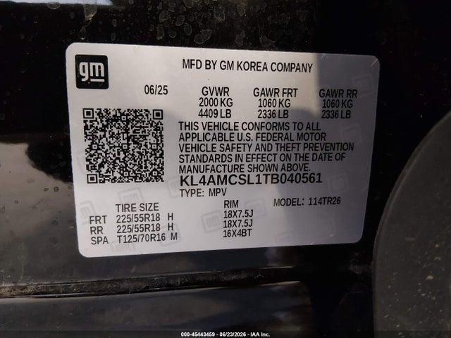2026 Buick Encore Gx Preferred Awd მანქანა იყიდება აუქციონზე, vin: KL4AMCSL1TB040561, აუქციონის ნომერი: 45443459
