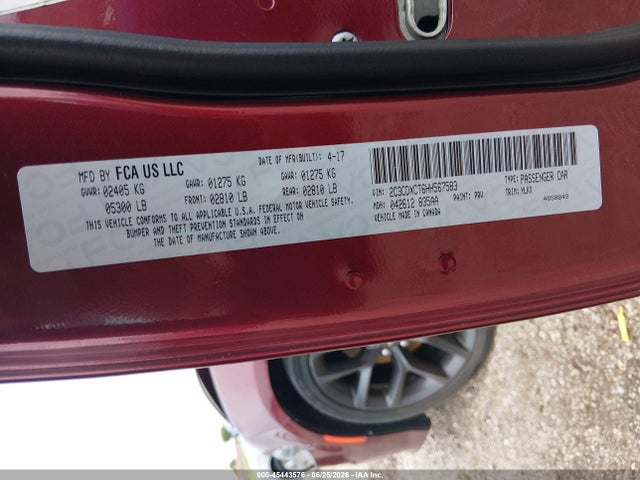 45443576 :رقم المزاد ، 2C3CDXCT6HH567583 vin ، 2017 Dodge Charger Daytona 340 Rwd مزاد بيع