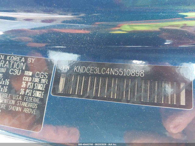 45443765 :رقم المزاد ، KNDCE3LC4N5510898 vin ، 2022 Kia Niro Ex Premium مزاد بيع