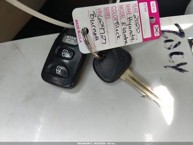 45443912 :رقم المزاد ، 5NPD84LF9LH624727 vin ، 2020 Hyundai Elantra Sel مزاد بيع