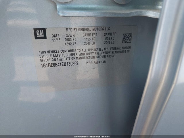 1G1RE6E41EU139392 Chevrolet Volt
